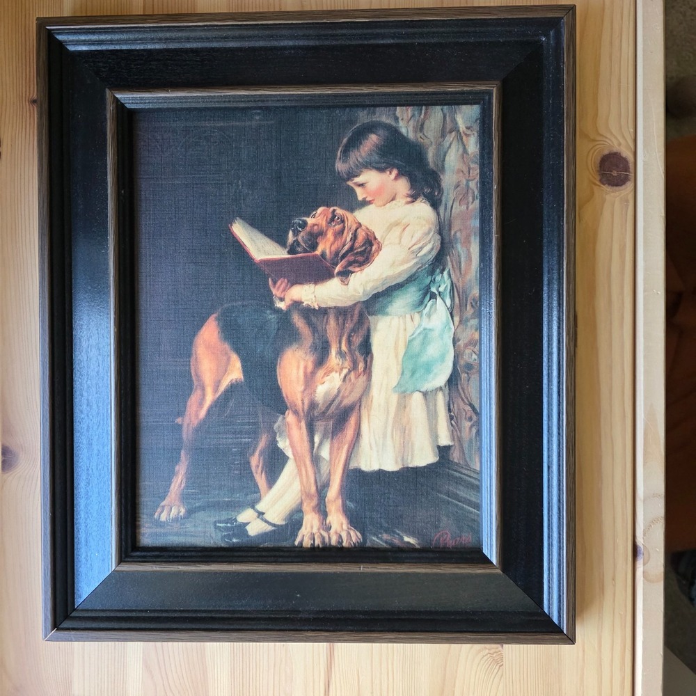 "NAUGHTY BOY" BY BRITON RIVIERE Britts Print FRAMED PRINT 13"x11" - Picture 3 of 16